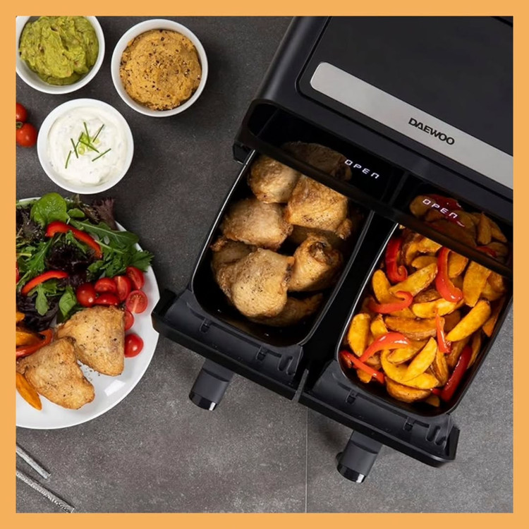هواپز دوقلو(سرخ کن بدون روغن) برند: دوو(Daewoo) مدل: Healthy Air Fryer