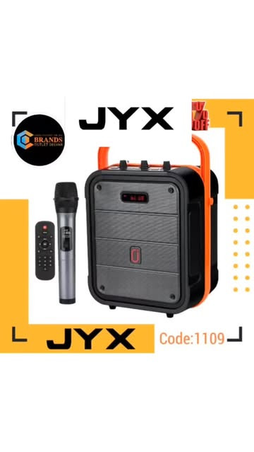 اسپیکر بلوتوثی قابل حمل کارائوکه برند:جای ایکس(JYX) مدل: JYX618T