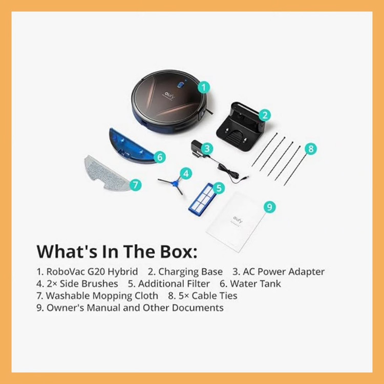 جارو هوشمند شارژی رباتیک برند: یوفی(Eufy) مدل:Robovac G20 Hybrid