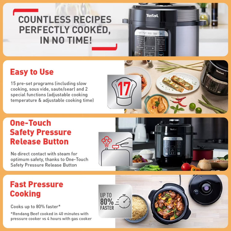 مولتی کوکر هوشمند(چندکاره) برند: تفال(Tefal)
