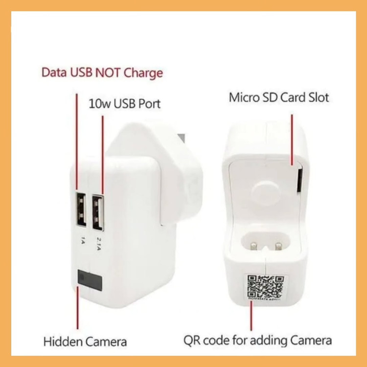 دوربین مخفی و شارژر موبایل برند: اچ دی کمرا(HD camera)