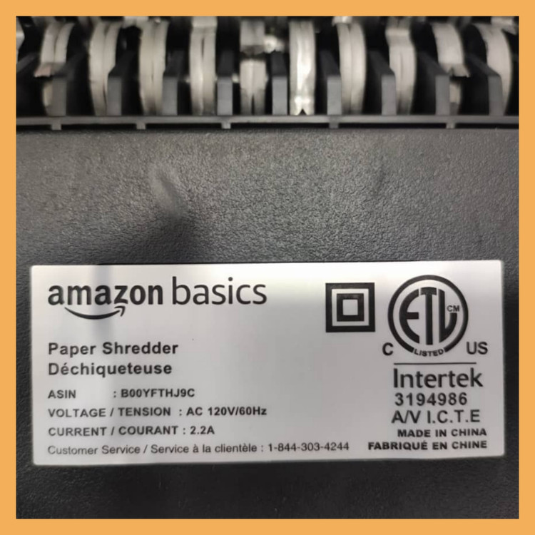 کاغذ خردکن برند: AmazonBasics مدل: B00YFTHJ9c