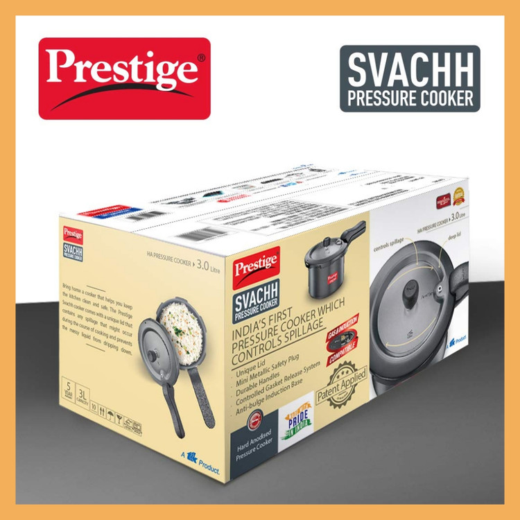 زودپز برند: پرستیژ(prestige) مدل :Svachh Hard Anodised Pressure Cooker