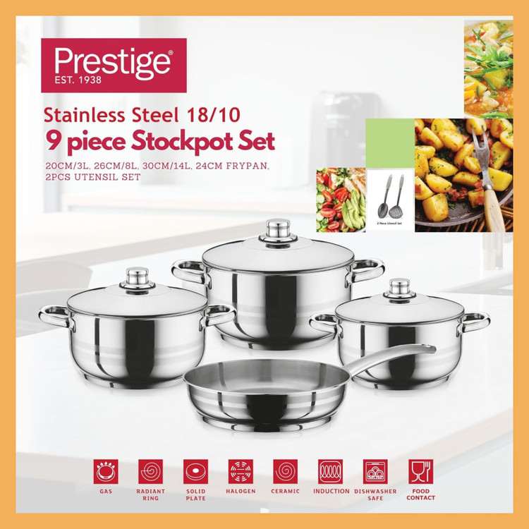 سرویس پخت و پز برند: پرستیژ(prestige) ۹ پارچه مدل: PR7001