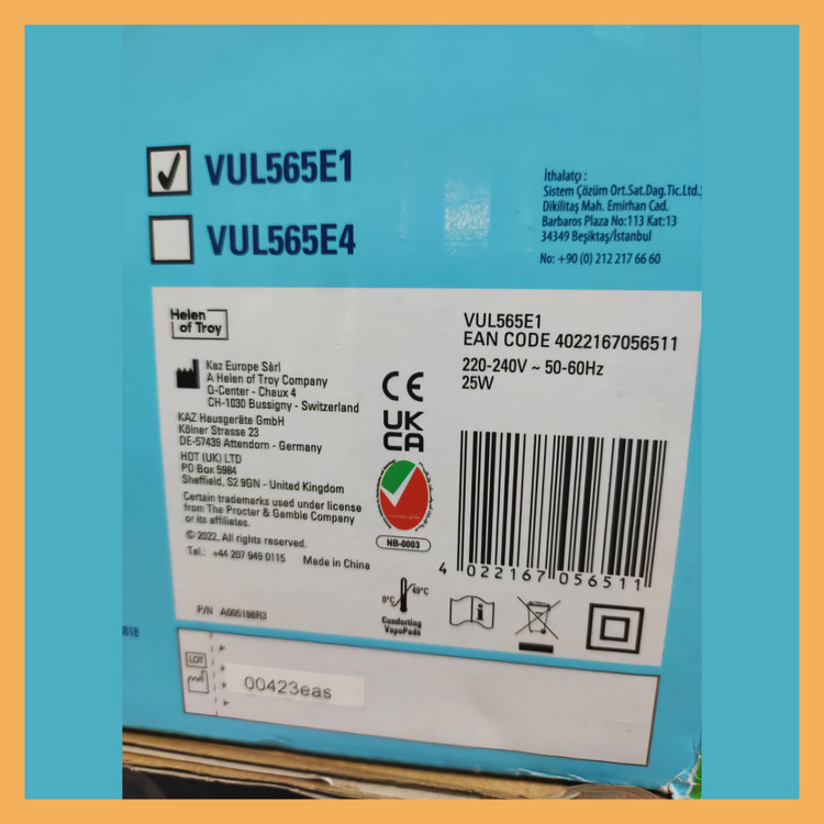 دستگاه بخور سرد اولتراسونیک برند: ویکس(VICKS) مدل:VUL565E1