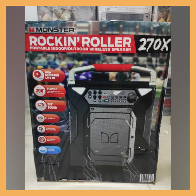 اسپیکر بلوتوثی قابل حمل برند: مانستر(MONSTER) مدل: ROCKIN ROLLER 270