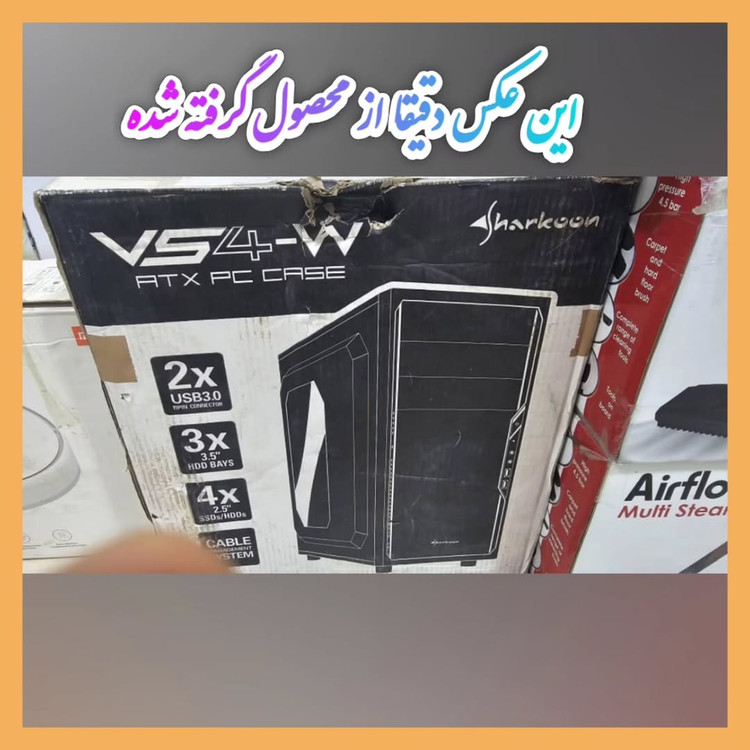 کیس گیمینگ شارکن مدل VS4W-پنل بغل شیشهای با ابعادابعاد: 45×20×43 سانتیمتر