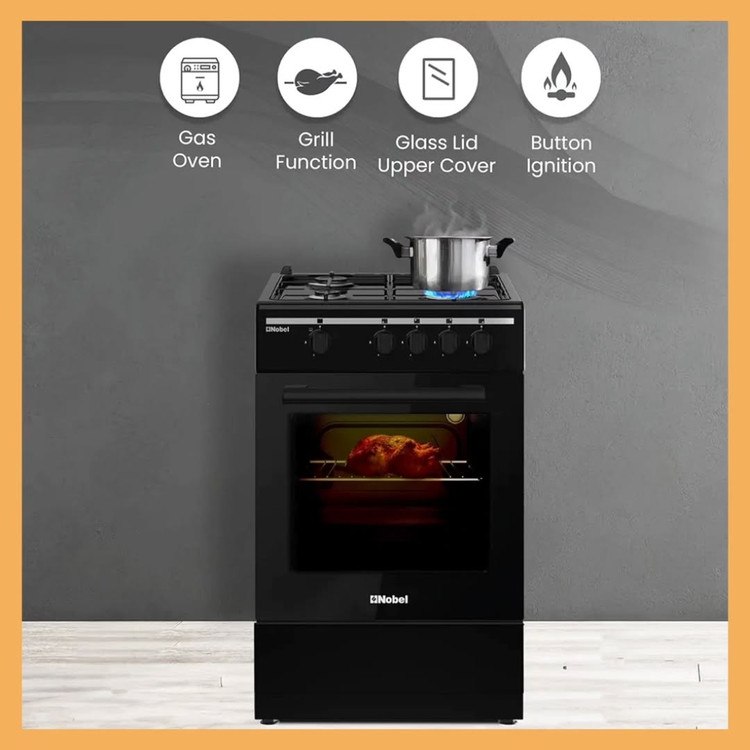 اجاقگاز مبله نوبل 4 شعله مدل NGC5000BK